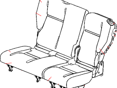 Mopar 1CX841K2AA Rear Seat Cushion Cover