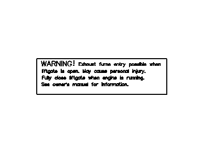Mopar 5103222AA Label-Exhaust Warning