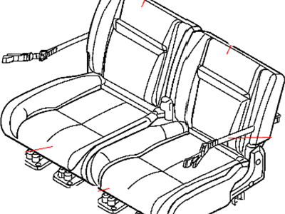 Mopar 1CZ651D5AA Rear Seat Cushion Cover