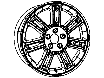 Mopar 1TL91DX8AB Aluminum Wheel