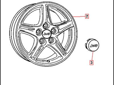 Mopar 82209983 Cast Aluminum Wheel Kit