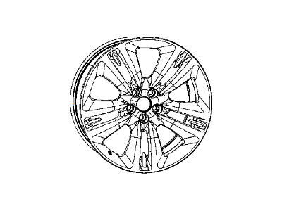 Mopar 5PE921XFAA Aluminum Wheel