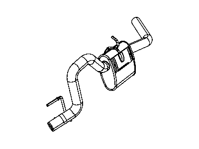 Mopar 52855886AA Exhaust Resonator And Tailpipe