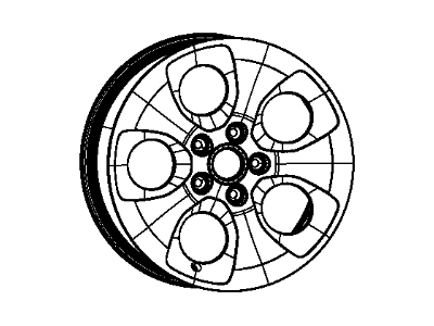 Mopar 1XA51RXFAA Aluminum Wheel