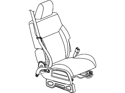 Mopar 1JP321KAAA Front Inner Seat Belt
