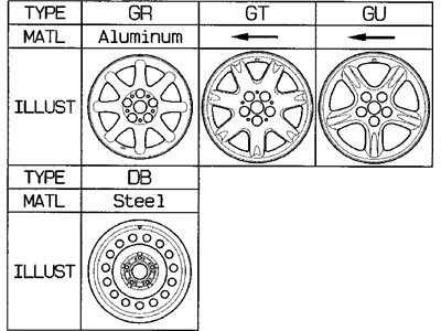 2001 Dodge Stratus Spare Wheel - MR619294