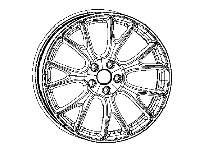 Mopar 5LD38NTSAA Aluminum Wheel