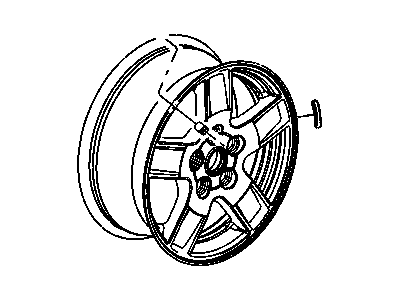 Mopar 5JS93CDMAA Aluminum Wheel