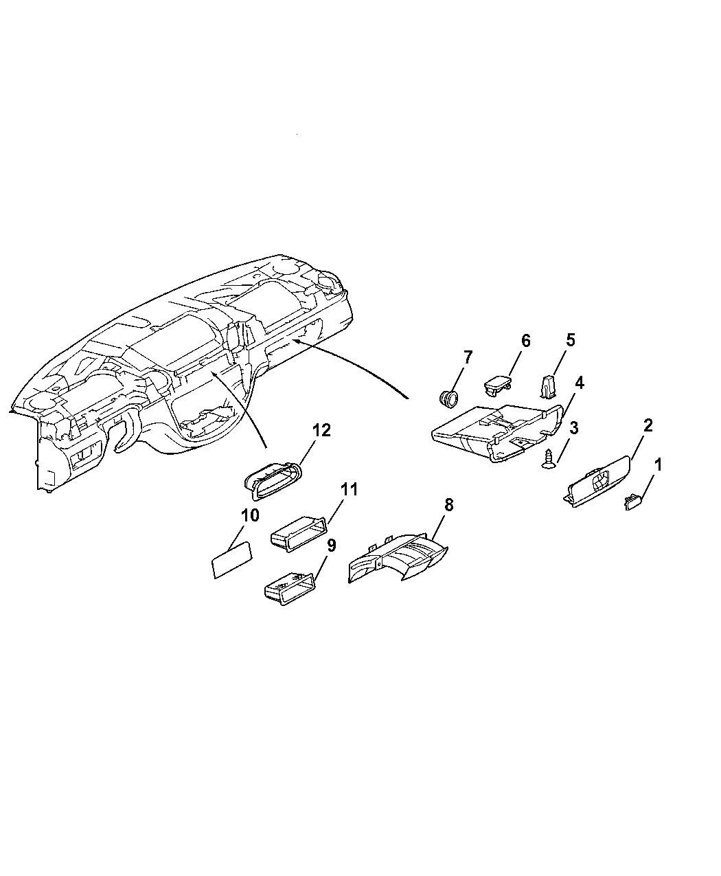 2007 Dodge Dakota Instrument Panel