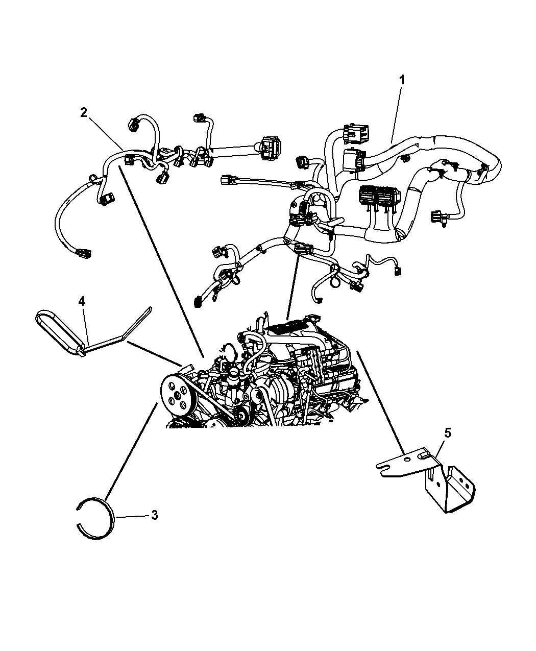 5148113AB - Genuine Mopar WIRING-INJECTOR