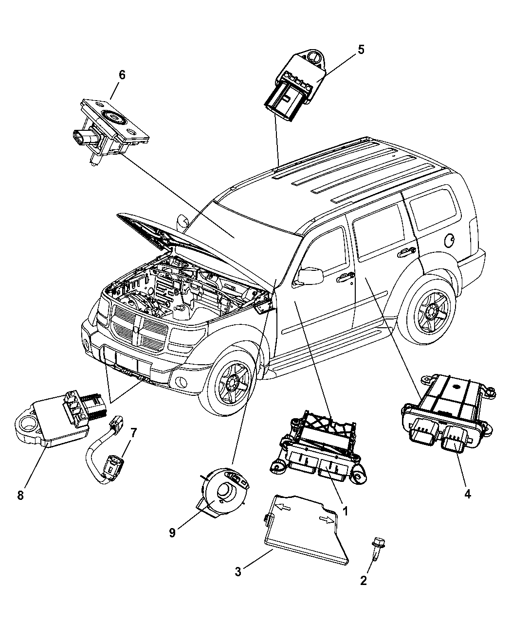 4896052AF - Genuine Mopar MODULE-OCCUPANT CLASSIFICATION 2011 dodge nitro wiring diagram 