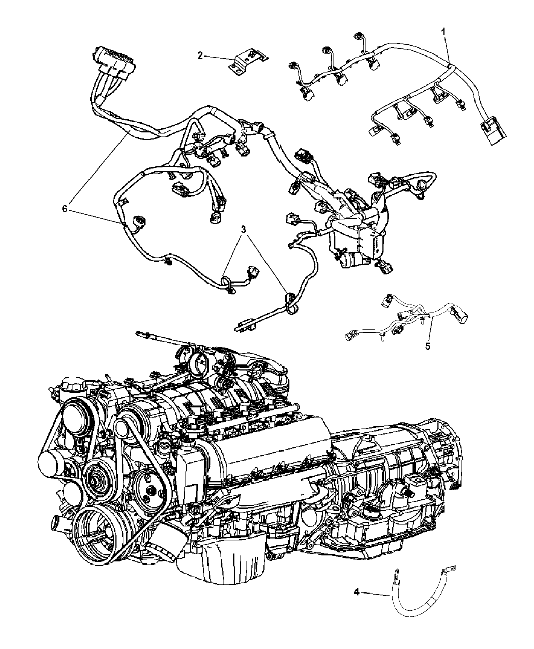68148073AD - Genuine Dodge WIRING-ENGINE 2014 jeep wiring harness diagram 