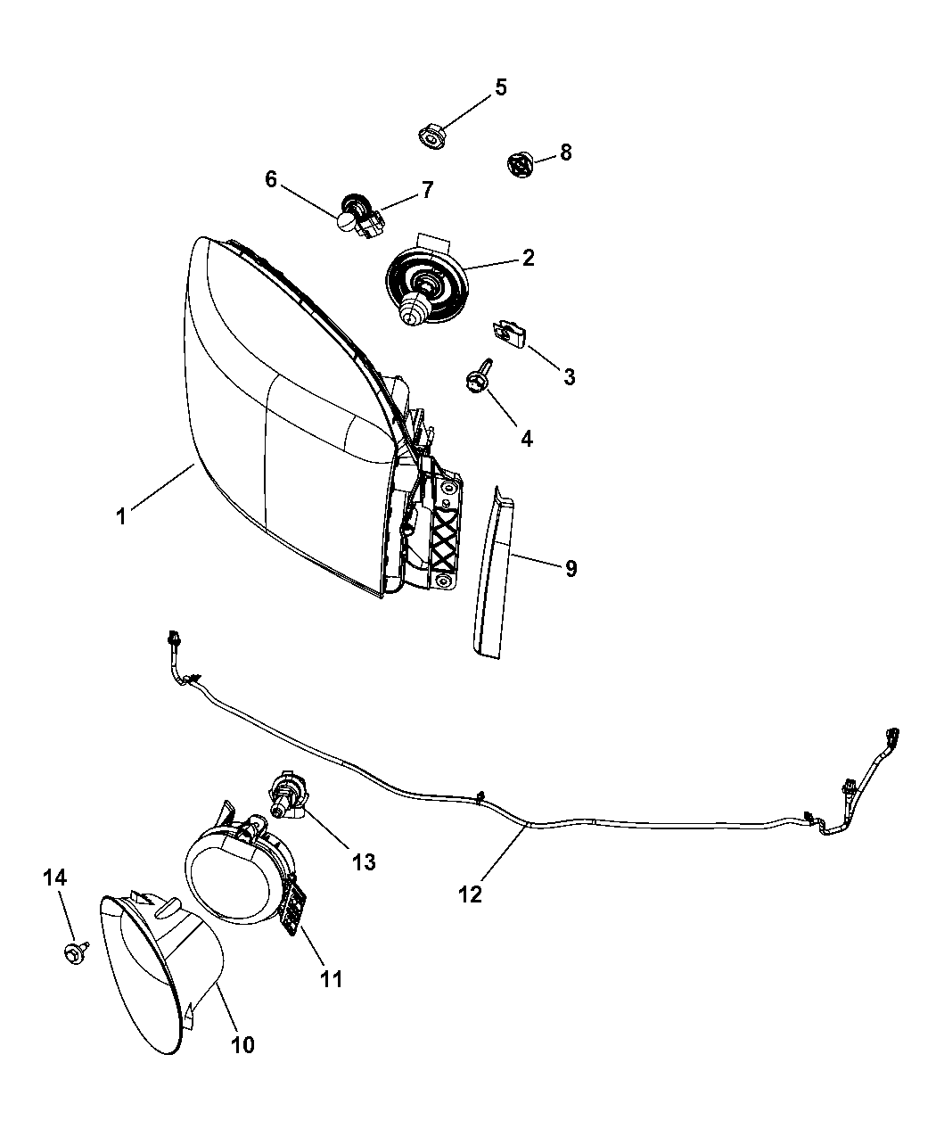 1999 Dodge Ram Headlamp Diagram