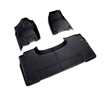 Mopar All Weather Floor Mats,Front & Rear - - Crew (Black) 82215321AD