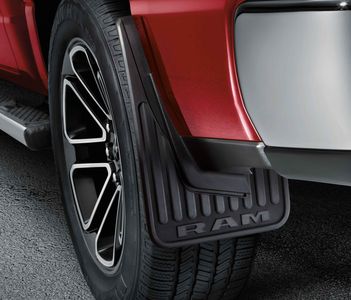 Mopar Heavy Duty Rubber Splash Guards,Front For Vehicles With Production Fender Flares 82216217AA