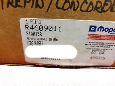 Mopar R4609011 Engine Starter