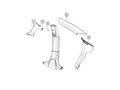 Mopar 5LN23DX9AD Panel-A Pillar