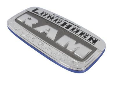 Genuine Mopar Rams Head Door Medallion Emblem For 2014-2022 Ram 1500 & Promaster - 68169766AA (Chrome/Black)