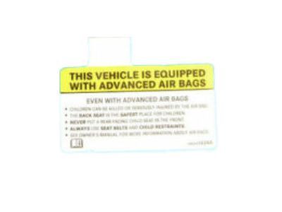 Mopar 68265143AA Label-Air Bag Warning