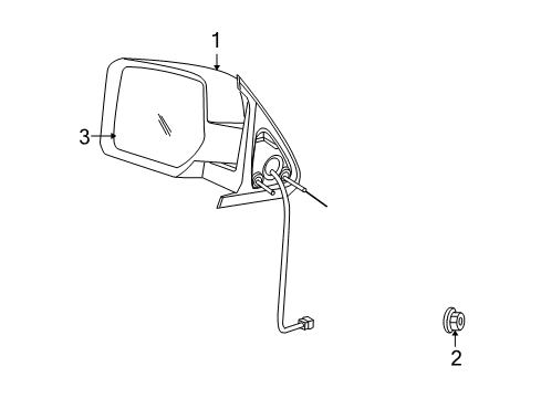 68003879AA - Genuine Mopar Glass-Mirror Replacement