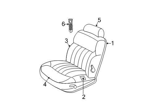 Seat Back-Front Diagram for WX121L5BA