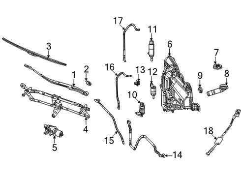 Mopar 68505561AA GROMMET-WIPER FRAME