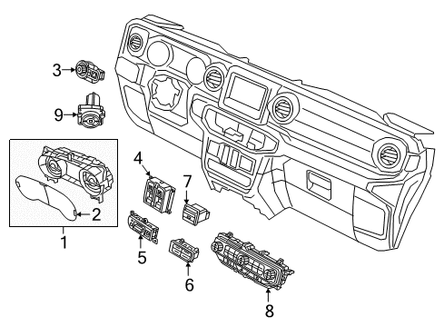 Mopar 68525024AD CLUSTER-INSTRUMENT PANEL