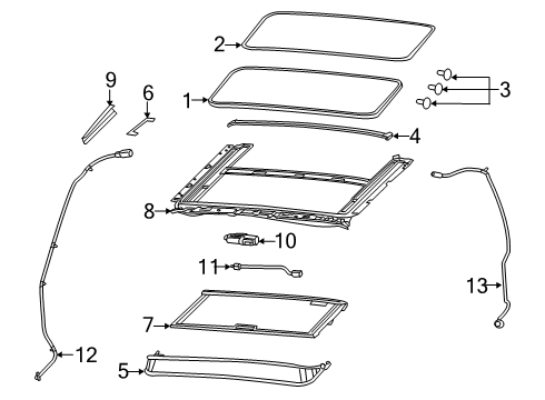 2023 Ram 1500 Sunroof Diagram 2