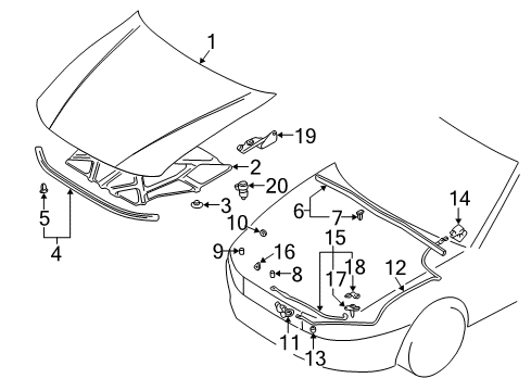 Hood Diagram for MR325742