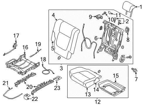 Seat Back-Rear Seat Diagram for 6902C642XA
