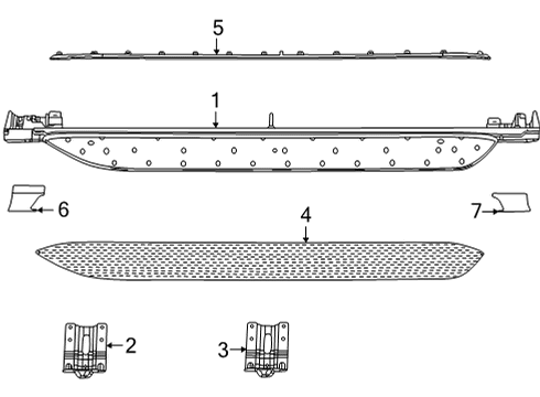2022 Jeep Wagoneer Running Board Diagram 1