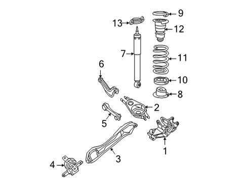 2022 Chrysler Voyager Rear Suspension, Lower Control Arm, Suspension Components Diagram 2