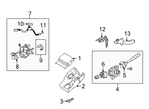 Switch-Engine Starting Switch ATTACHI Diagram for 8606A015