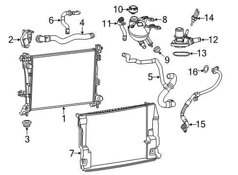 Hose-Radiator Inlet Diagram for 68261751AA