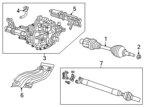 2022 Ram 1500 SHAFT-AXLE HALF Diagram for 53011128AG