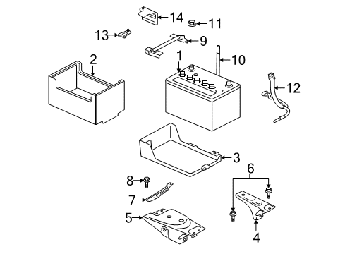 Bracket-Battery Wiring Diagram for 8558A405