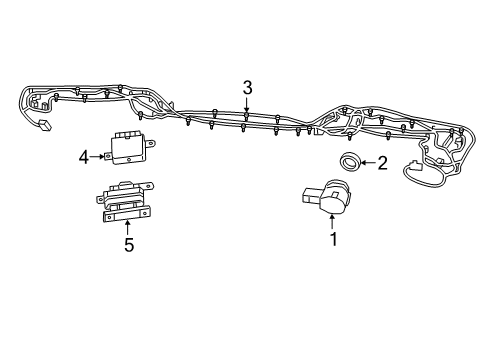 2022 Jeep Wrangler Electrical Components - Rear Bumper Diagram 1