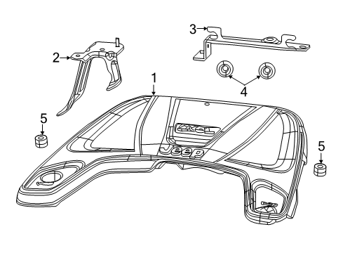 2023 Jeep Wrangler Engine Appearance Cover Diagram 1