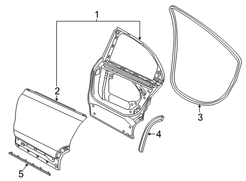 W-Strip-Rear Door Opening Diagram for 68287578AA