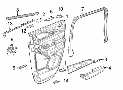 2022 Jeep Grand Cherokee Rear Door Diagram 1