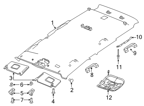 2022 Jeep Renegade Interior Trim - Roof Diagram