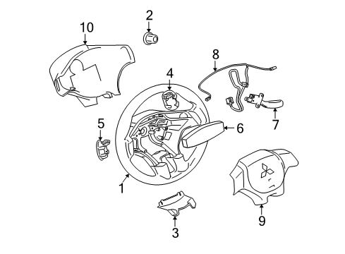 Button-Steering Wheel Remote CONTR Diagram for 8701A042