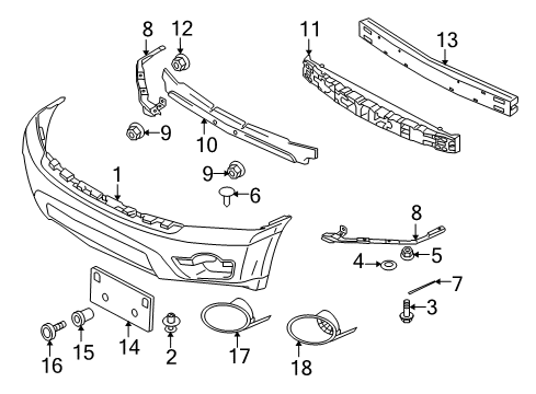 Bracket-Front License Plate Diagram for MR991215