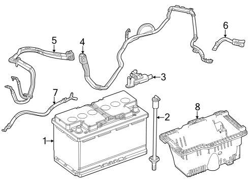 2022 Jeep Grand Cherokee L TRAY-BATTERY Diagram for 68438745AF