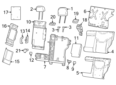 2023 Dodge Hornet SEAT BACK-SEAT BACK Diagram for 68612623AA