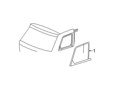 2023 Dodge Durango Glass & Hardware - Quarter Panel Diagram
