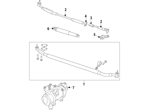 2022 Ram 3500 Steering Column & Wheel, Steering Gear & Linkage, Shroud, Switches & Levers Diagram 1