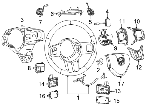 2022 Dodge Charger Steering Column & Wheel, Steering Gear & Linkage Diagram 4
