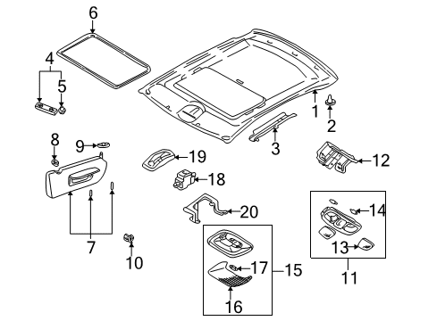 Headliner Diagram for MR631853