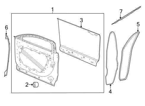 2023 Dodge Hornet FRONT DOOR OPENING Diagram for 68607074AA